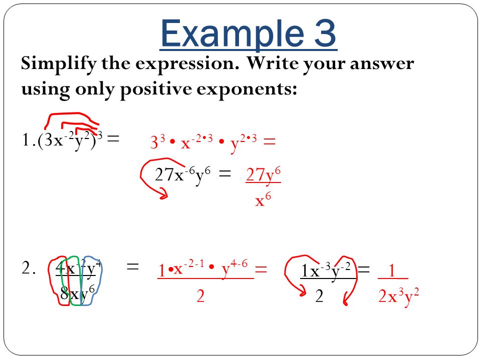 Writing an expression using positive exponents